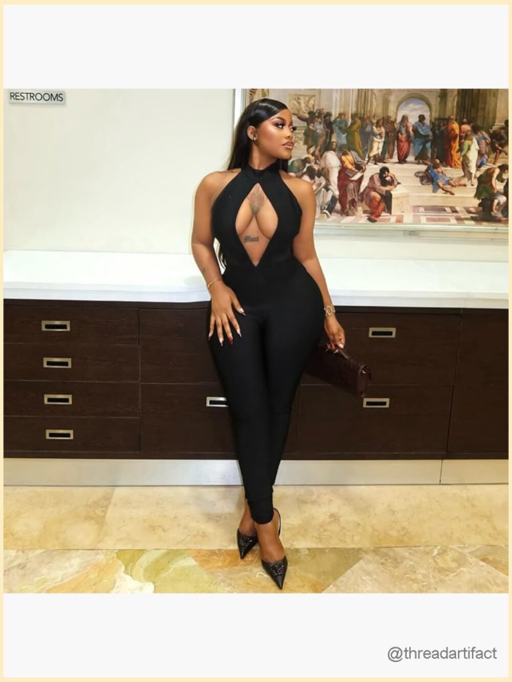 Sleeveless Hollow Out Bodycon Jumpsuit for Party Club - Picture 2 of 7